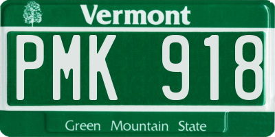 VT license plate PMK918