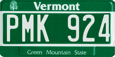 VT license plate PMK924
