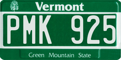 VT license plate PMK925