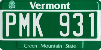 VT license plate PMK931