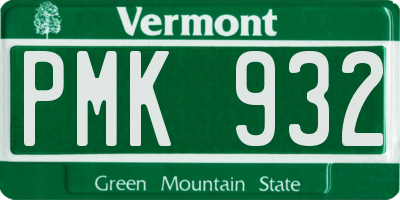 VT license plate PMK932