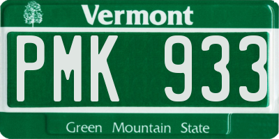 VT license plate PMK933