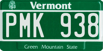VT license plate PMK938