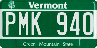 VT license plate PMK940
