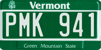 VT license plate PMK941