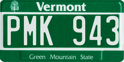 VT license plate PMK943
