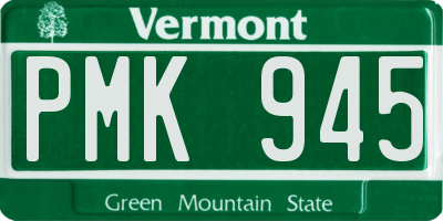 VT license plate PMK945