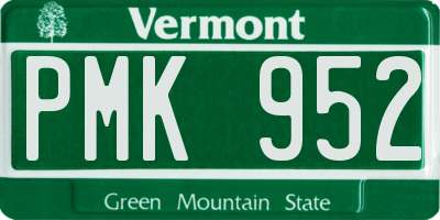 VT license plate PMK952