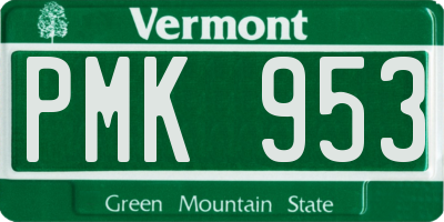VT license plate PMK953
