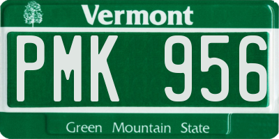 VT license plate PMK956