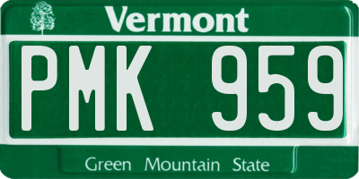 VT license plate PMK959