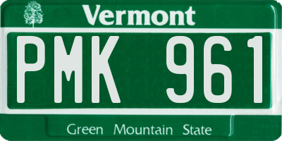 VT license plate PMK961
