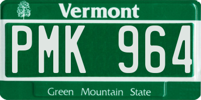 VT license plate PMK964