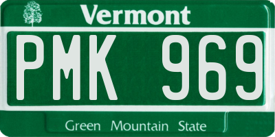 VT license plate PMK969