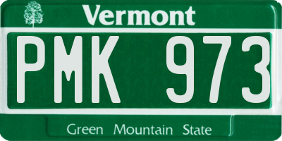 VT license plate PMK973