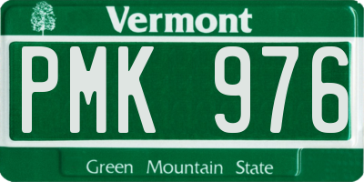 VT license plate PMK976