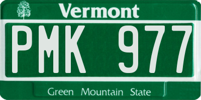 VT license plate PMK977
