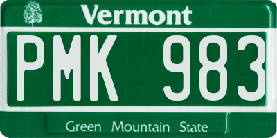 VT license plate PMK983