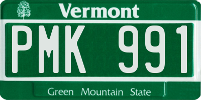 VT license plate PMK991