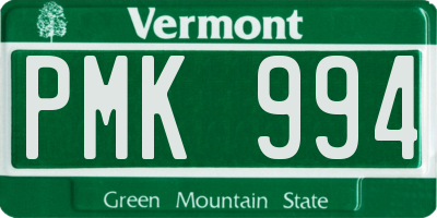 VT license plate PMK994