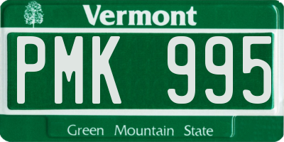 VT license plate PMK995