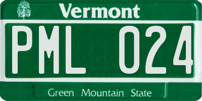 VT license plate PML024