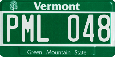 VT license plate PML048