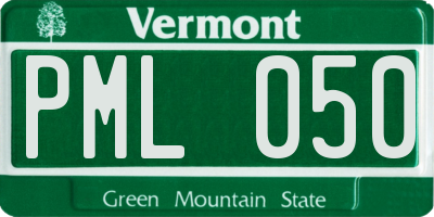 VT license plate PML050