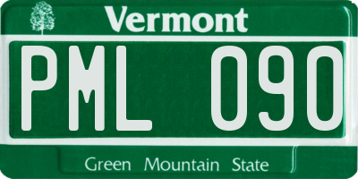 VT license plate PML090