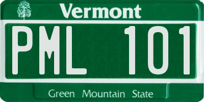 VT license plate PML101