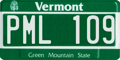 VT license plate PML109