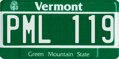VT license plate PML119