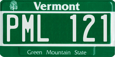 VT license plate PML121