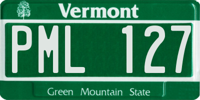 VT license plate PML127