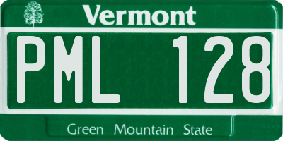VT license plate PML128