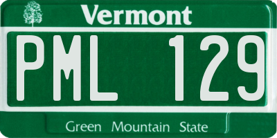 VT license plate PML129