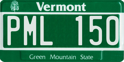 VT license plate PML150