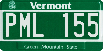 VT license plate PML155