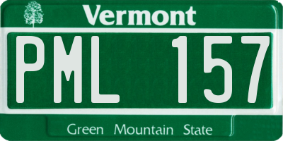 VT license plate PML157