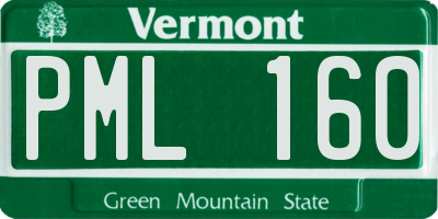 VT license plate PML160