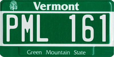 VT license plate PML161