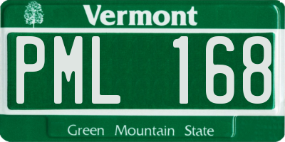 VT license plate PML168