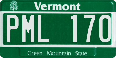 VT license plate PML170