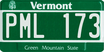 VT license plate PML173