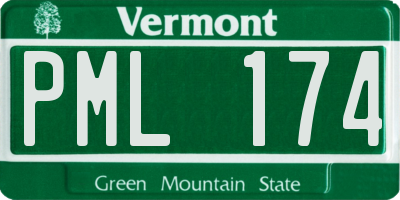 VT license plate PML174