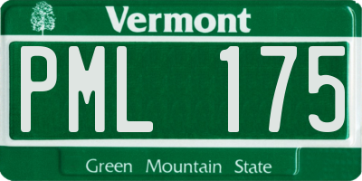 VT license plate PML175