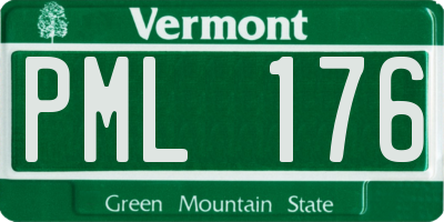 VT license plate PML176