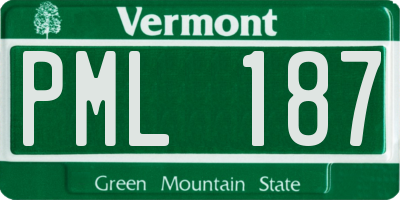 VT license plate PML187