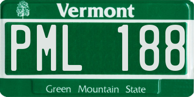 VT license plate PML188