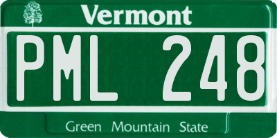VT license plate PML248